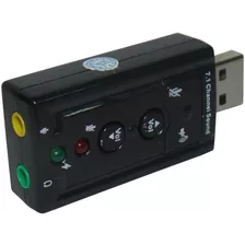 Placa De Som Usb 7.1 Canais Adaptador Audio - Pronta Entrega