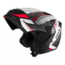 Capacete Mixs Gladiator Neo Brilhante Moto Robocop Cor Preto Com Vermelho Tamanho Do Capacete 60