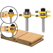 Set 2 Fresas Tupi 8mm Corte De 3/4 Ensamble Fresadora Router