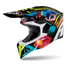 Capacete Airoh Wraap Lollipop Gloss Motocross +oculos 