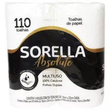 Toalha De Papel Sorella Absolute 2 Rolos