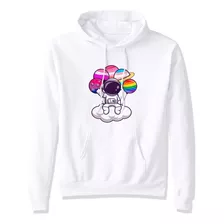 Sudadera Astronauta Luna Globos Lgbt Pride Orgullo Amor 