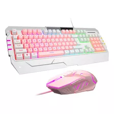 Pink Keybaord Combo Teclado Y Mouse Usb Juegos, Juego Y Con