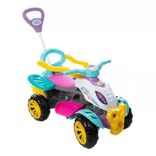 Carrinho De Passeio Infantil Quadriciclo Haste Pedal Menina