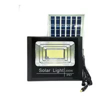 Refletor Solar Holofote Ultra Led 200w + Placa Solar