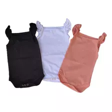 Bodys Bebe Musculosas Algodón 100% Nenas Pack 3 Unidades