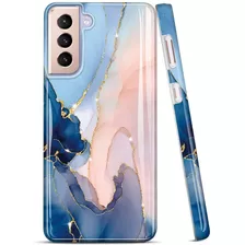 Funda Para Samsung Galaxy S21 Plus (marmol Azul-rosa)