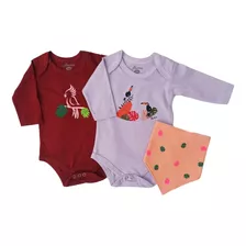 Set De 2 Bodys Y Bandana Bebe Calidad Premium Ideal Regalo