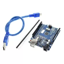 Placa Arduino Uno Atmega 328 Smd Com Cabo Usb