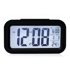 Reloj De Mesa Digital, Alarma, Termometro Calendario Negro