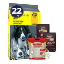 Ración Three Dogs Original Adulto Mediano O Gr 20 Kg +regalo