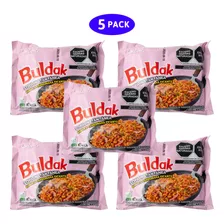 Sopa Instantáneo Ramen Coreana Carbonara Picante Buldak 5pzs