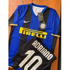 Camisa Retrô Inter De Milão Nike 2008 Adriano 10 - Pronta En