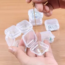 10 Mini Cajas De Almacenamiento Transparente De Plástico