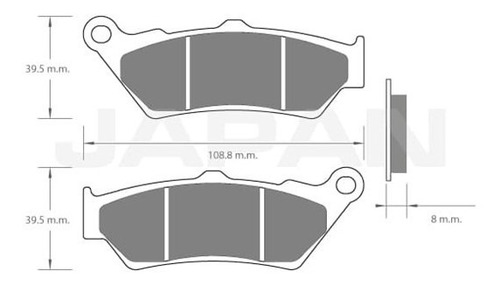 Pastilla Freno Japan Triumph Thunderbird 1600 Tra 1017768 Foto 2