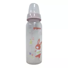 Biberon Flexible Pigeon 240ml /8 Oz Color Rosa Conejo