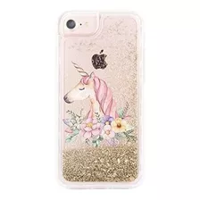 Ucolor Gold Glitter Floral Unicorn Case Para iPhone 6s6 Ipho