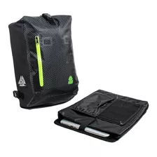 Alforjas Bicicleta Woden Wd-pb001 Mochila Negro Con Verde