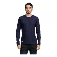 Remera Algodón Bordada Logo Moda Hombre Mistral 15034