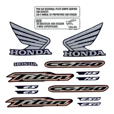 Kit Jogo De Adesivos Completo Cg Honda Titan 150 2004 A 2008