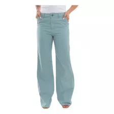 Calça Feminina Wide Leg Sarja Cintura Alta Pantalona Moderna