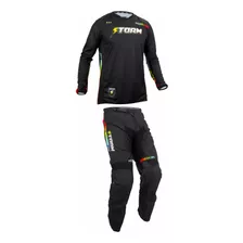 Conjunto Calça Camisa Storm First Enduro Trilha Motocross 