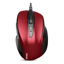 Mouse Tecknet Pro Con Cable/rojo