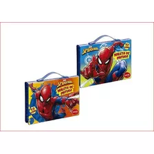 Kit Maleta Maletinha Pintura Infantil Homem Aranha 72 Itens