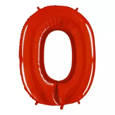 Balão Metalizado De Número Vermelho 40cm (1 Unidade)