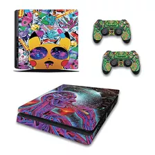 Skin Personalizado Ps4 Slim Psicodélicos 