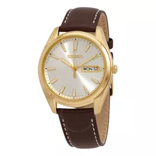 Reloj Nuevo Seiko Neo Classic, Cuarzo, Champagne, Entrega In