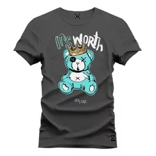 Camiseta Premium Algodão Urso Iths Worht