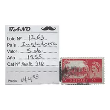 Lote1263 Inglaterra 5 Shilling Año 1955 Scott# 310