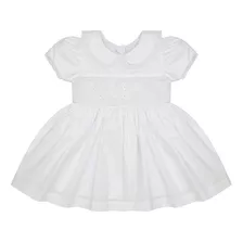 Vestido Batizado Bordado Casinha De Abelha Bebê Papilloo