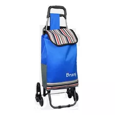 Carrito Mandado Multiusos Silla Plegable Azul Brang