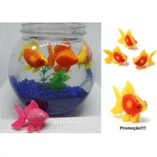 4 Peixe Flutuante Kinguio Artificial Aquário Ornamento