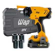 Chave De Impacto 1/2 Pol Wap 350nm 21v Com Carregador Bivolt Cor Amarelo 110v/220v