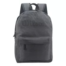 Mochila Wilson Urbana Deportes Porta Notebook Gym Reforzada Color Negro