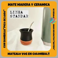 Novedad! Mate Madera Y Ceramica C\bomb - Kg a $1400