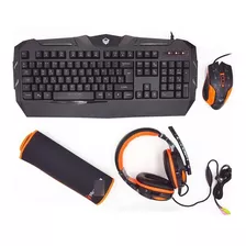 Teclado, Mouse, Headset, Pad Combo Gamers Meetion C500
