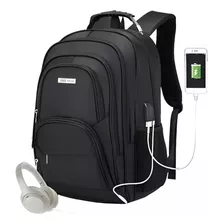 Mochila Masculina Motoboy Motoqueiro,camping Grande Espaçosa Cor Preto Desenho Do Tecido Liso