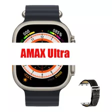 Relógio Smartwatch Amax Ultra Com Duas Pulseiras Nfc Cor Da Caixa Cinza Cor Da Pulseira Preto