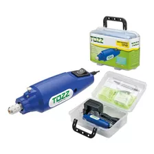 Kit Mini Furadeira Drill Com Estojo E Fonte 12v Cor Azul Frequência 60hz 110v/220v