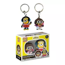 Funko Pop Keychain Minions Bob & Roller Skating Stuart 2pack