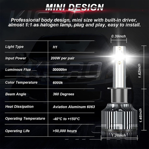 Para Volkswagen Gol Sedan 2010-13 Bombillas De Luz Alta/baja Foto 5