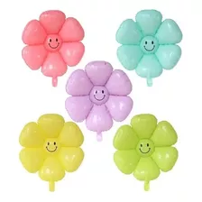 Pack 12 Globos Metalicos Flor Margarita Colores - Glovers