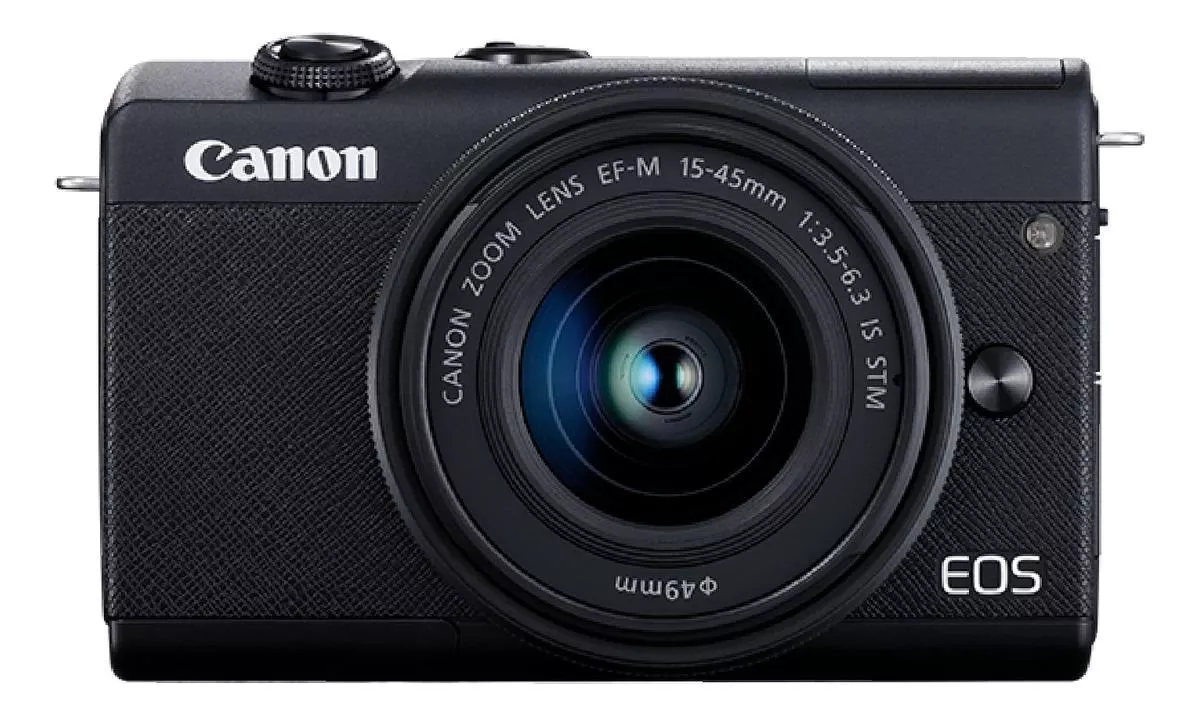  Canon Eos Kit M200 + Lente 15-45mm Is Stm Mirrorless Cor Preto