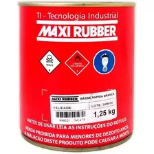 Massa Rápida Branca Correção Automotiva Maxi Rubber 1,25kg