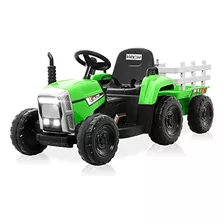 Kidzone Green 12v 7ah Tractor Eléctrico Para Niños A Batería