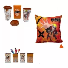 Kit 3 Itens Naruto: Copo Térmico + Almofada + Porta Treco